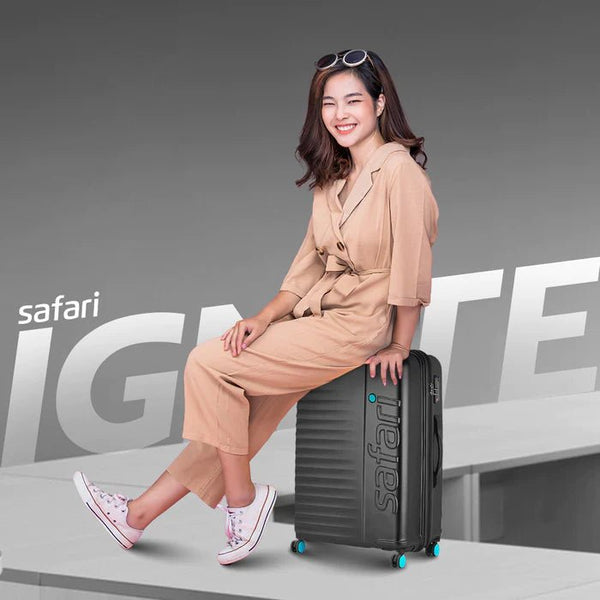 Safari Ignite Anti Theft Hard luggage with TSA lock and Dual Wheels 81 (CM) Large bag - Genx Bags Online