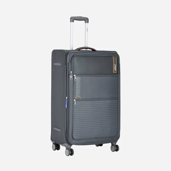 Safari Jetsetter Anti Theft Expandable Soft Luggage with Securi Zipper, TSA lock and Dual Wheels 59 (CM) Cabin bag - Genx Bags Online