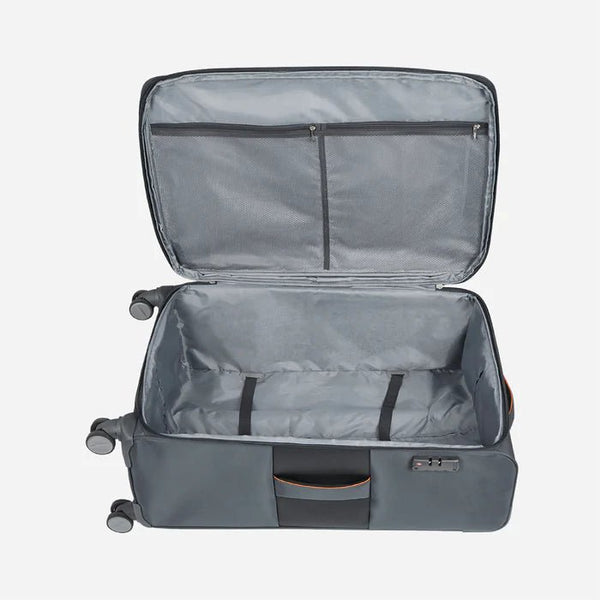 Safari Jetsetter Anti Theft Expandable Soft Luggage with Securi Zipper, TSA lock and Dual Wheels 71 (CM) Meduim bag - Genx Bags Online