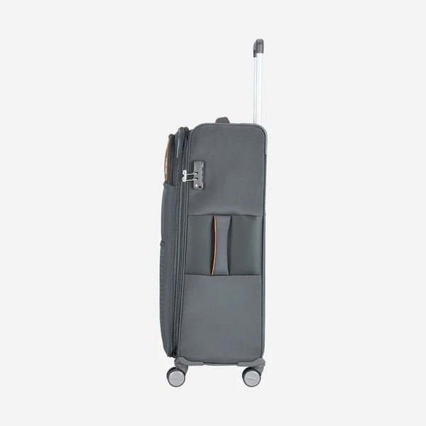 Safari Jetsetter Anti Theft Expandable Soft Luggage with Securi Zipper, TSA lock and Dual Wheels 71 (CM) Meduim bag - Genx Bags Online