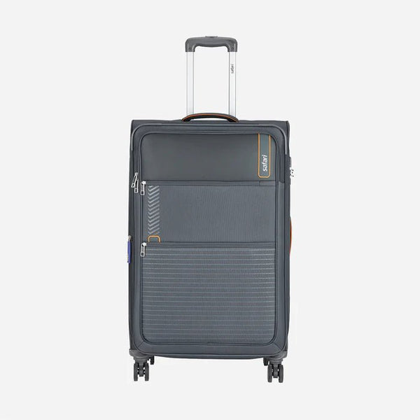 Safari Jetsetter Anti Theft Expandable Soft Luggage with Securi Zipper, TSA lock and Dual Wheels 71 (CM) Meduim bag - Genx Bags Online