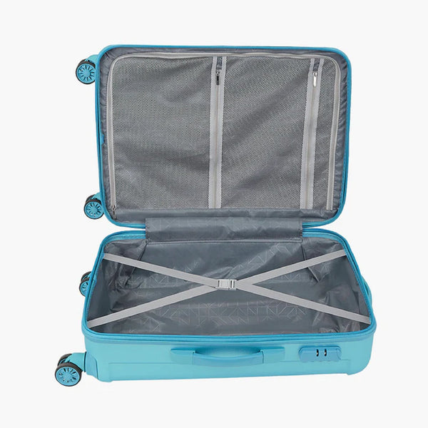 Safari Linea Hard Luggage With Dual Wheels and Detailed Interiors 69 (CM) Medium bag - Genx Bags Online