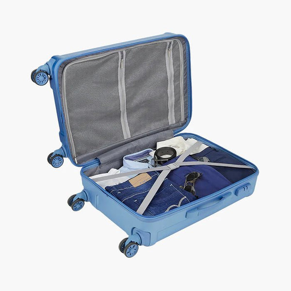 Safari Linea Hard Luggage With Dual Wheels and Detailed Interiors 69 (CM) Medium bag - Genx Bags Online