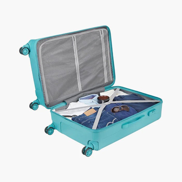 Safari Linea Hard Luggage With Dual Wheels and Detailed Interiors 79 (CM) Large bag - Genx Bags Online