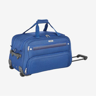 Safari Denim Navy Blue Overnighter Laptop Trolley Bag with Fixed