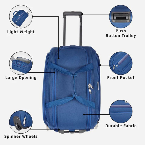 Safari Power Rolling Duffle Trolley 53 (CM) Cabin bag - Genx Bags Online
