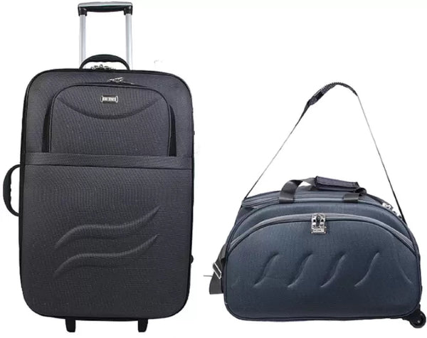 Soft Body Set of 2 Luggage - Polyester Softsided Suitcase Combo 24" & 20" - Genx Bags Online