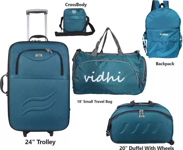 Soft Body Set of 5 Luggage - Suitcase Trolley Bag - Genx Bags Online