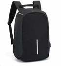 VIDHI Anti Theft 15.6" Black Laptop Backpack with 7 Pockets & USB Charging Port (Black) - Genx Bags Online