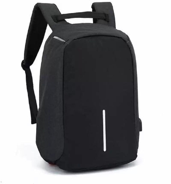 VIDHI Anti Theft 15.6" Black Laptop Backpack with 7 Pockets & USB Charging Port (Black) - Genx Bags Online