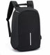 VIDHI Anti Theft 15.6" Black Laptop Backpack with 7 Pockets & USB Charging Port (Black) - Genx Bags Online