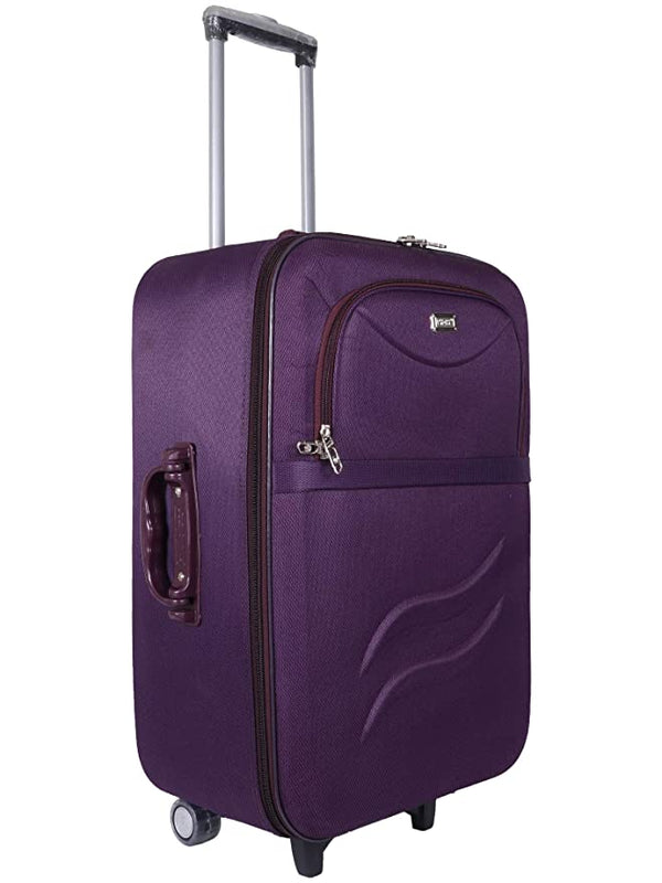 VIDHI Polyester Suitcase Combo Set (Pack of 2) 20" Cabin Luggage Trolley Bag & 24" Check-in Luggage Trolley Bag (Turquoise) - Genx Bags Online