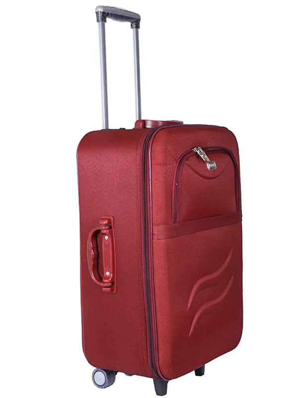 VIDHI Polyester Suitcase Combo Set (Pack of 2) 20" Cabin Luggage Trolley Bag & 24" Check-in Luggage Trolley Bag (Turquoise) - Genx Bags Online