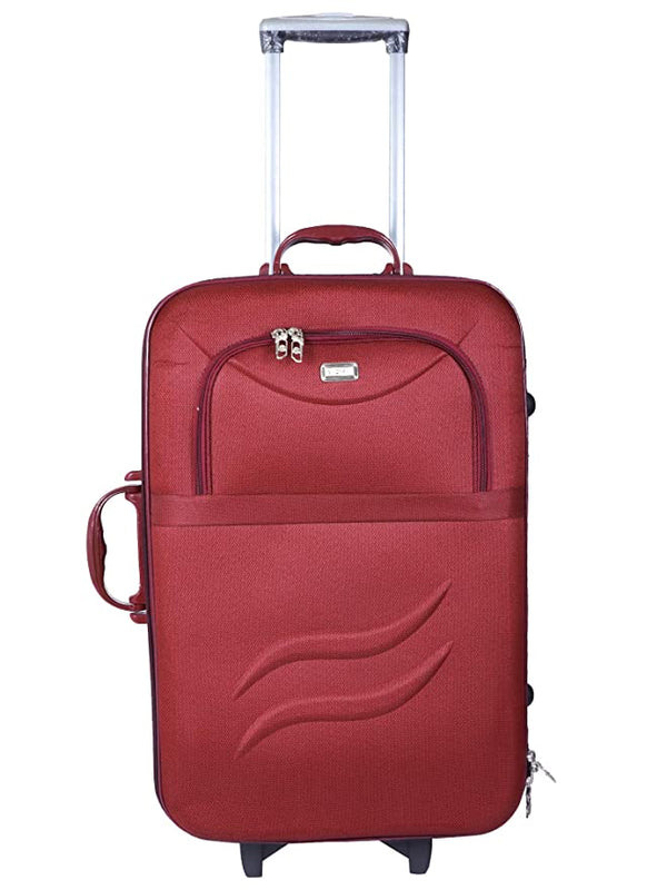 VIDHI Polyester Suitcase Combo Set (Pack of 2) 20" Cabin Luggage Trolley Bag & 24" Check-in Luggage Trolley Bag (Turquoise) - Genx Bags Online
