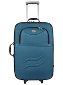 VIDHI Polyester Suitcase Combo Set (Pack of 2) 20" Cabin Luggage Trolley Bag & 24" Check-in Luggage Trolley Bag (Turquoise) - Genx Bags Online